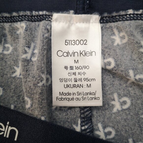 Calvin Klein Ladies Size Medium Navy W/ White Straight Legs Lounge Pants - Picture 3 of 6